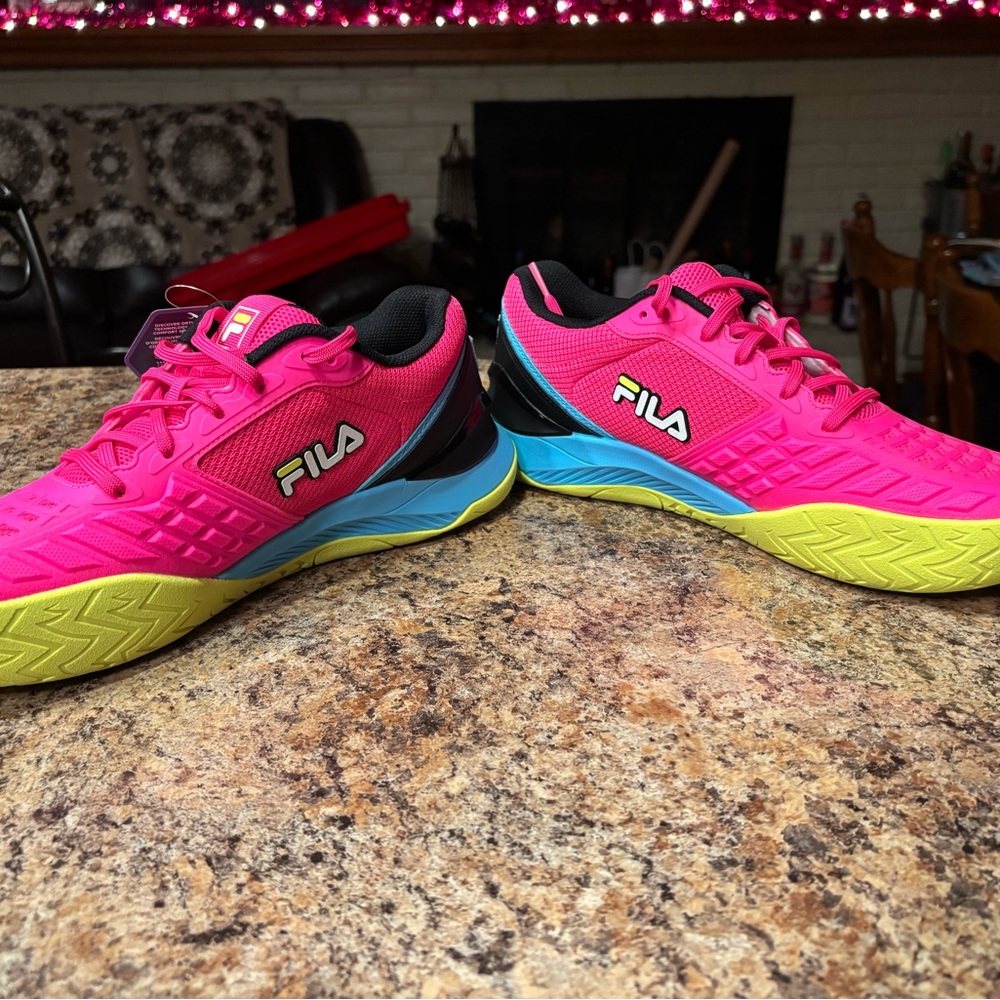 Never worn with tags…Fila Women's Pink and Blue Athletic Shoes - Picture 2 of 6